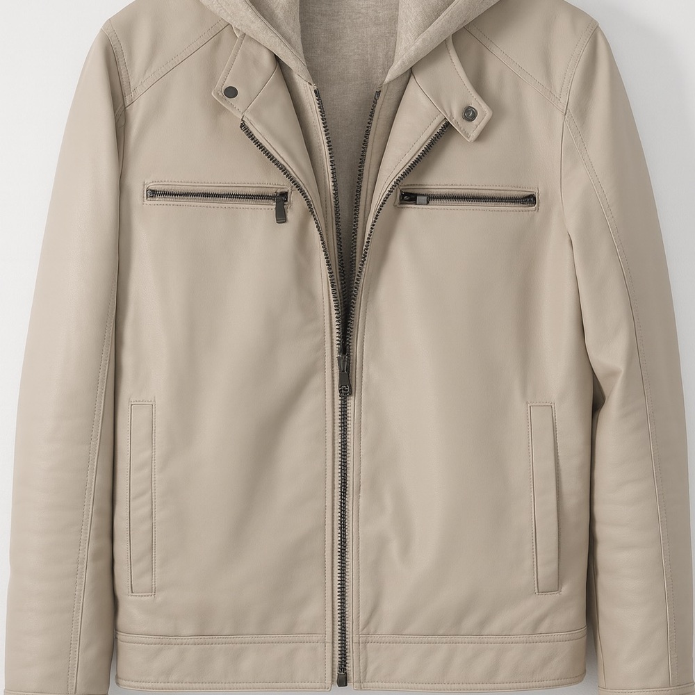 Kenneth Cole Men's Tan Hooded Jacket